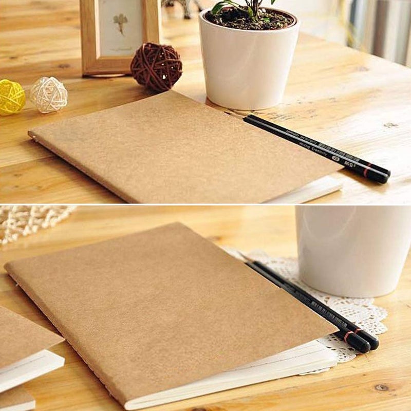 Owevvin 24 Pack Journal Notebook with Lined Paper, Brown Kraft Cover Writing Diary Subject Notebooks for Travelers, School and Office, A5 Size, 8.3x5.5 inch. 60 Lined Pages, 30 Sheets - Image 5